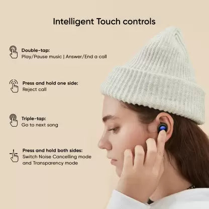 realme Buds Q2 with Active Noise Cancellation Bluetooth Headset (Black, In the Ear) realme Buds Q2 with Active Noise Cancellation Bluetooth Headset (Black, In the Ear)